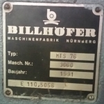 Billhofer MTS-76 Hot type Laminating Machine