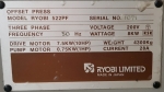 Ryobi 522PF Offset Printing Machine