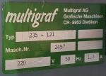 Multigraf Eurofold 235 Folding Machine