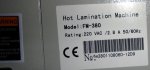 Hot type laminating machine FM 38